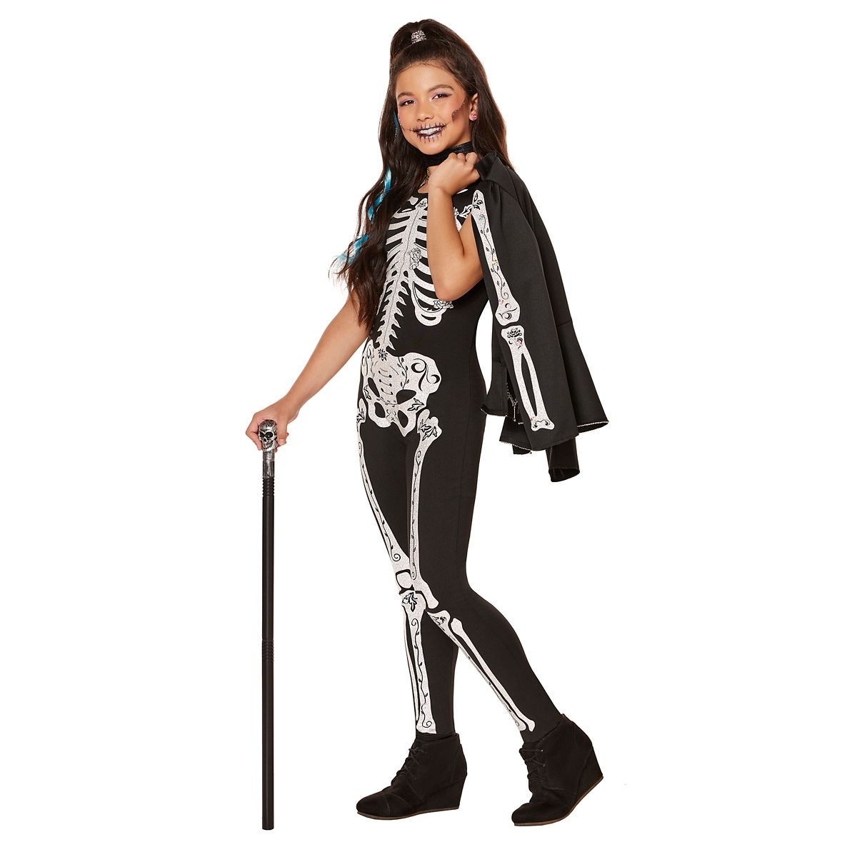 Kids Skeleton Suit Costume - The Signature Collection BLACK AND WHITE