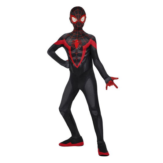 Kids Miles Morales Costume - Spider-Man Classic BLACK AND RED