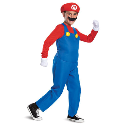 Kids Mario Costume Deluxe- Mario Bros. RED / BLUE