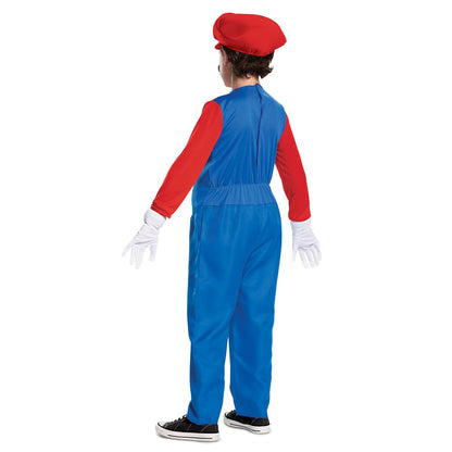 Kids Mario Costume Deluxe- Mario Bros. RED / BLUE
