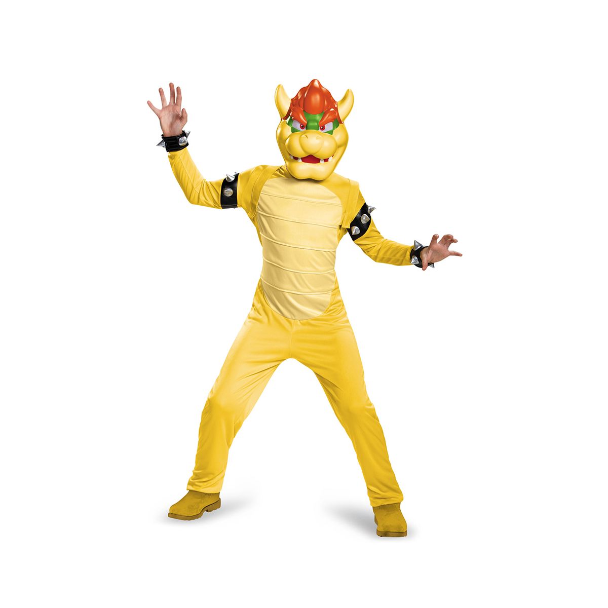 Kids Bowser One Piece Costume Deluxe - Mario Bros YELLOW