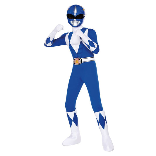 Kids Blue Power Ranger Costume - Mighty Morphin Power Rangers BLUE