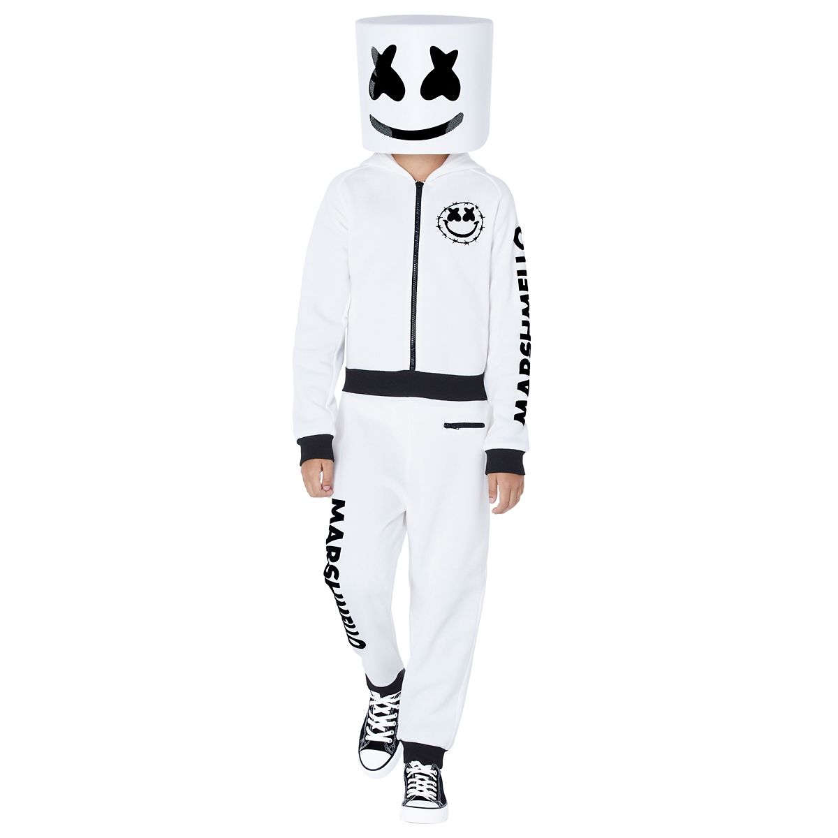 Kids Marshmello Logo Jumpsuit Costume WHITE