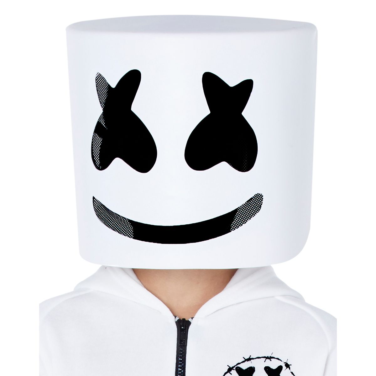 Kids Marshmello Logo Jumpsuit Costume WHITE