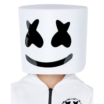 Kids Marshmello Logo Jumpsuit Costume WHITE