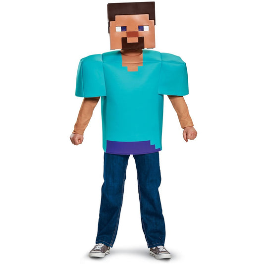 Kids Steve Costume - Minecraft TEAL