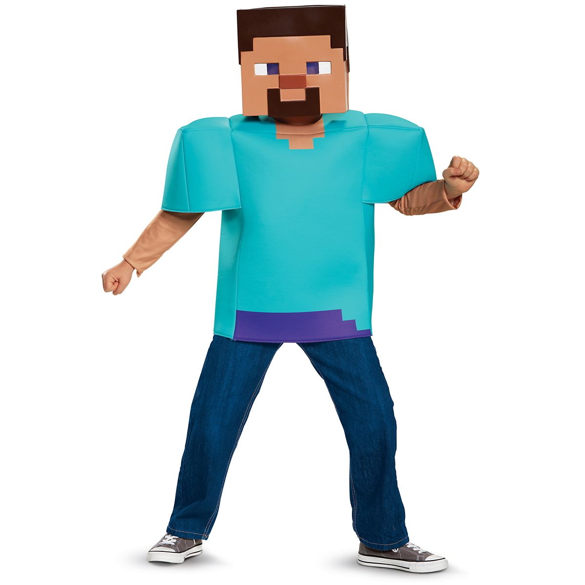 Kids Steve Costume - Minecraft TEAL