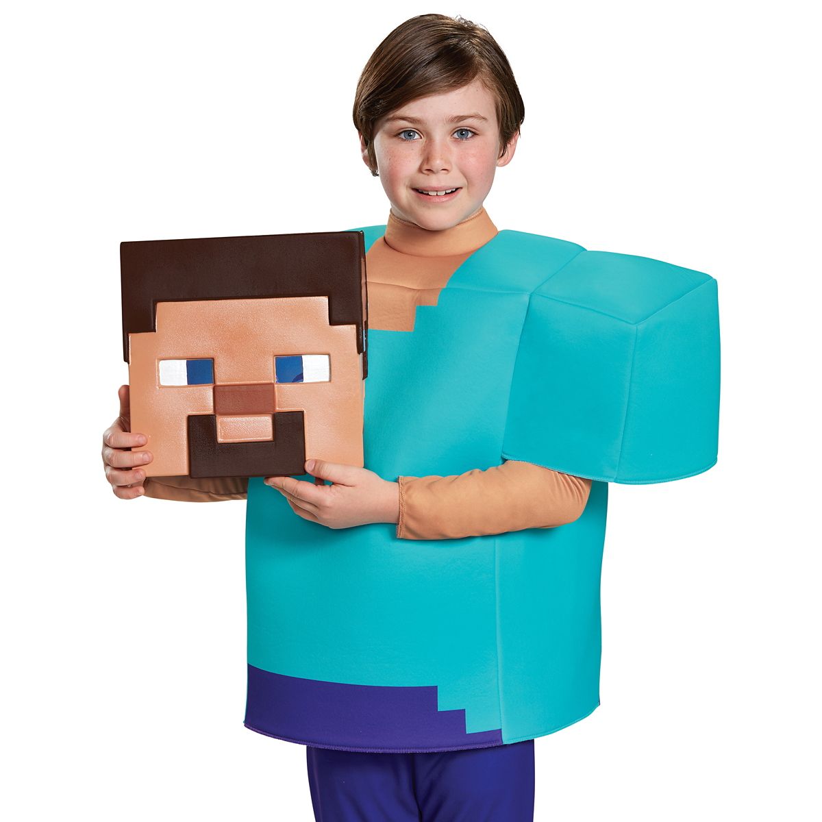 Kids Steve Costume - Minecraft TEAL