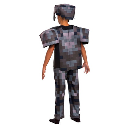 Kids Netherite Armor Costume Deluxe - Minecraft BLACK