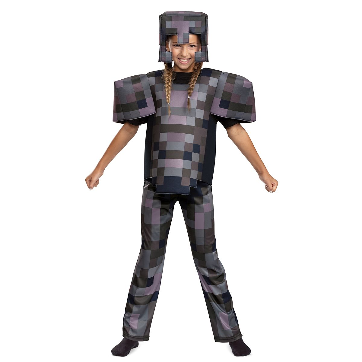 Kids Netherite Armor Costume Deluxe - Minecraft BLACK