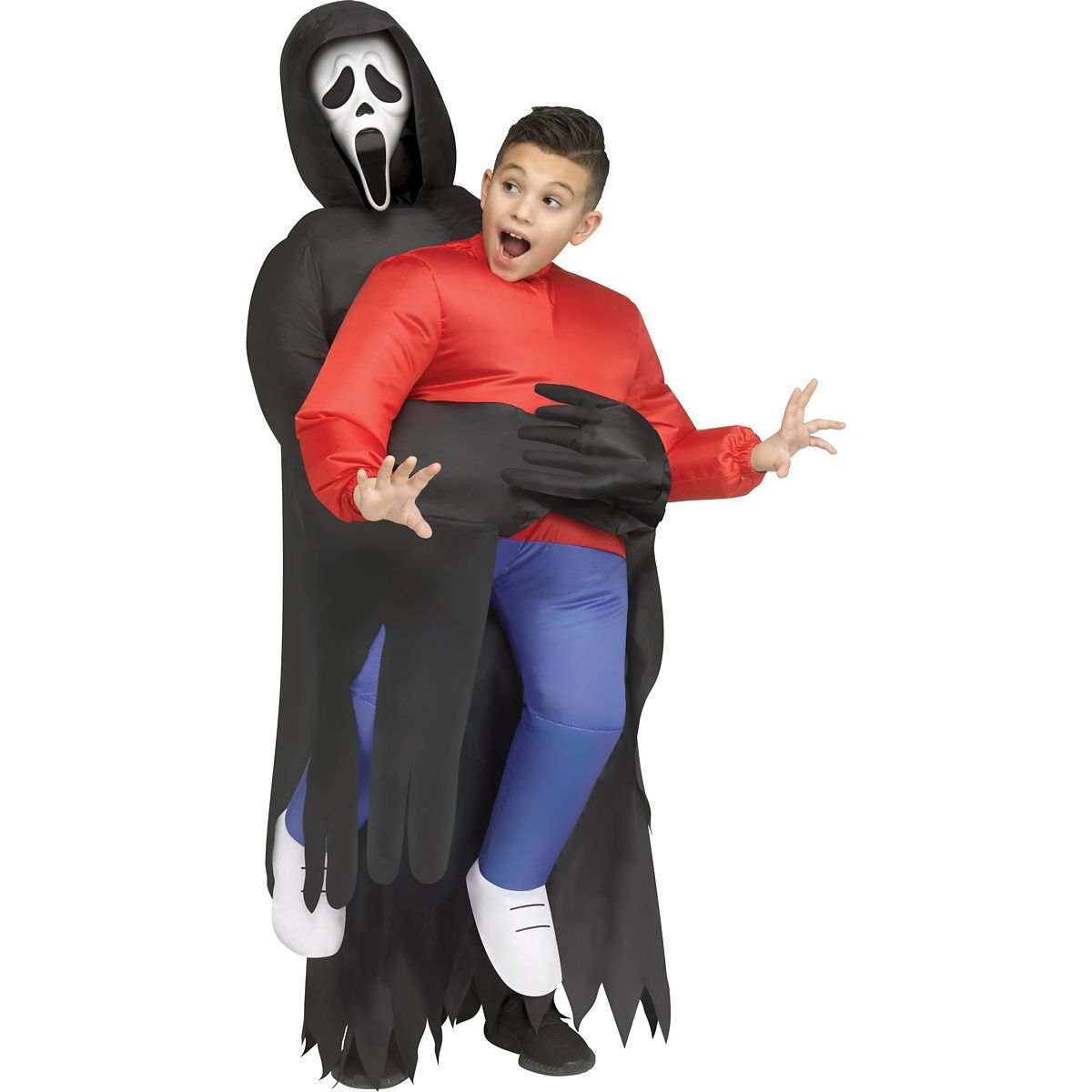 Kids Ghost Face Carrying Inflatable Costume BLACK