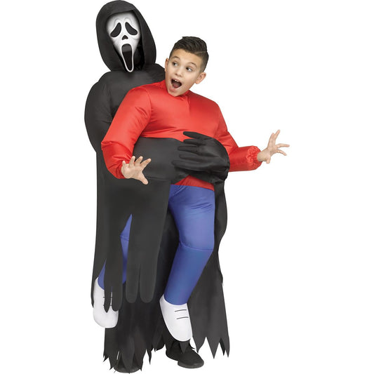 Kids Ghost Face Carrying Inflatable Costume BLACK