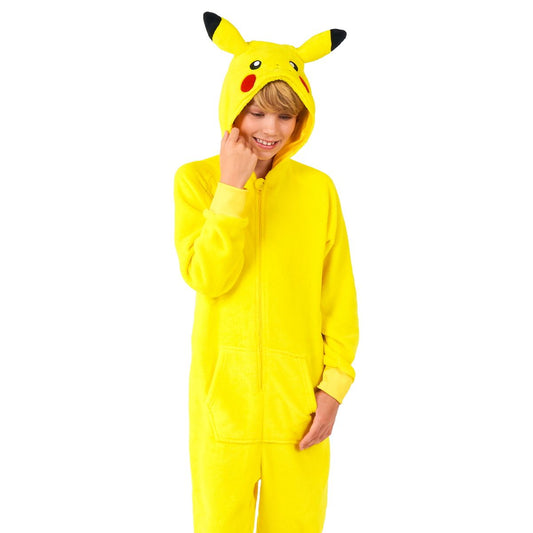 Kids Hooded Pikachu Jumpsuit - Pokémon YELLOW