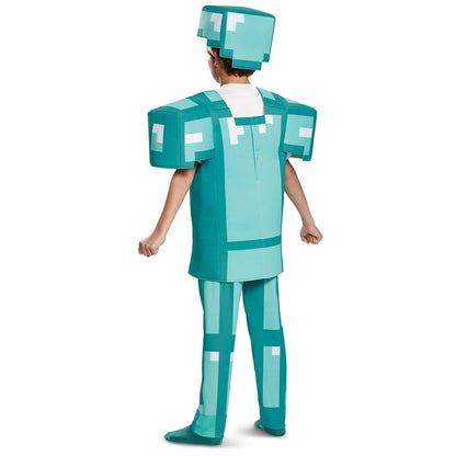 Kids Armor Deluxe Costume - Minecraft GREEN