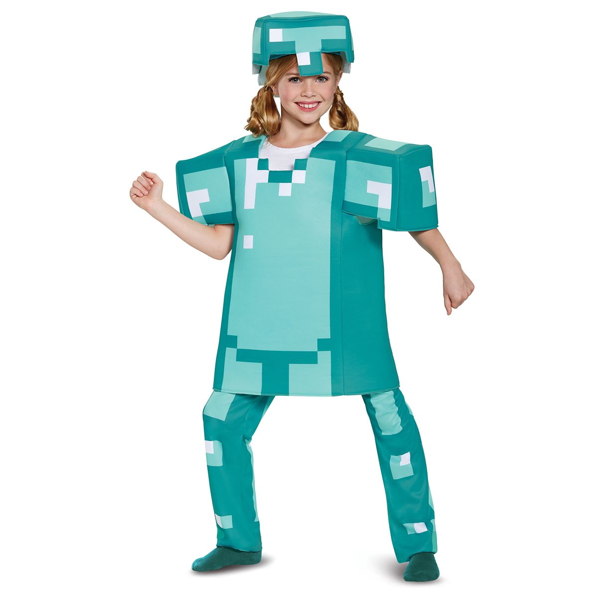 Kids Armor Deluxe Costume - Minecraft GREEN