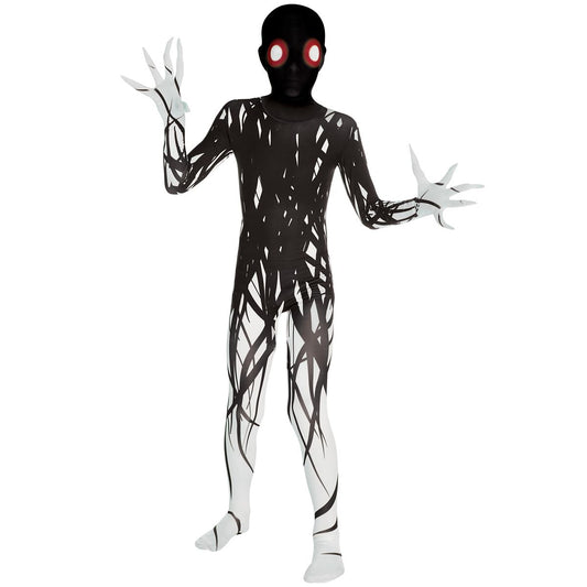 Kids Zalgo Skin Suit Costume BLACK AND WHITE