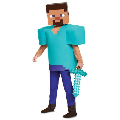 Kids Steve Costume Deluxe - Minecraft BLUE