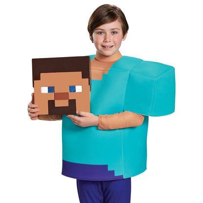 Kids Steve Costume Deluxe - Minecraft BLUE