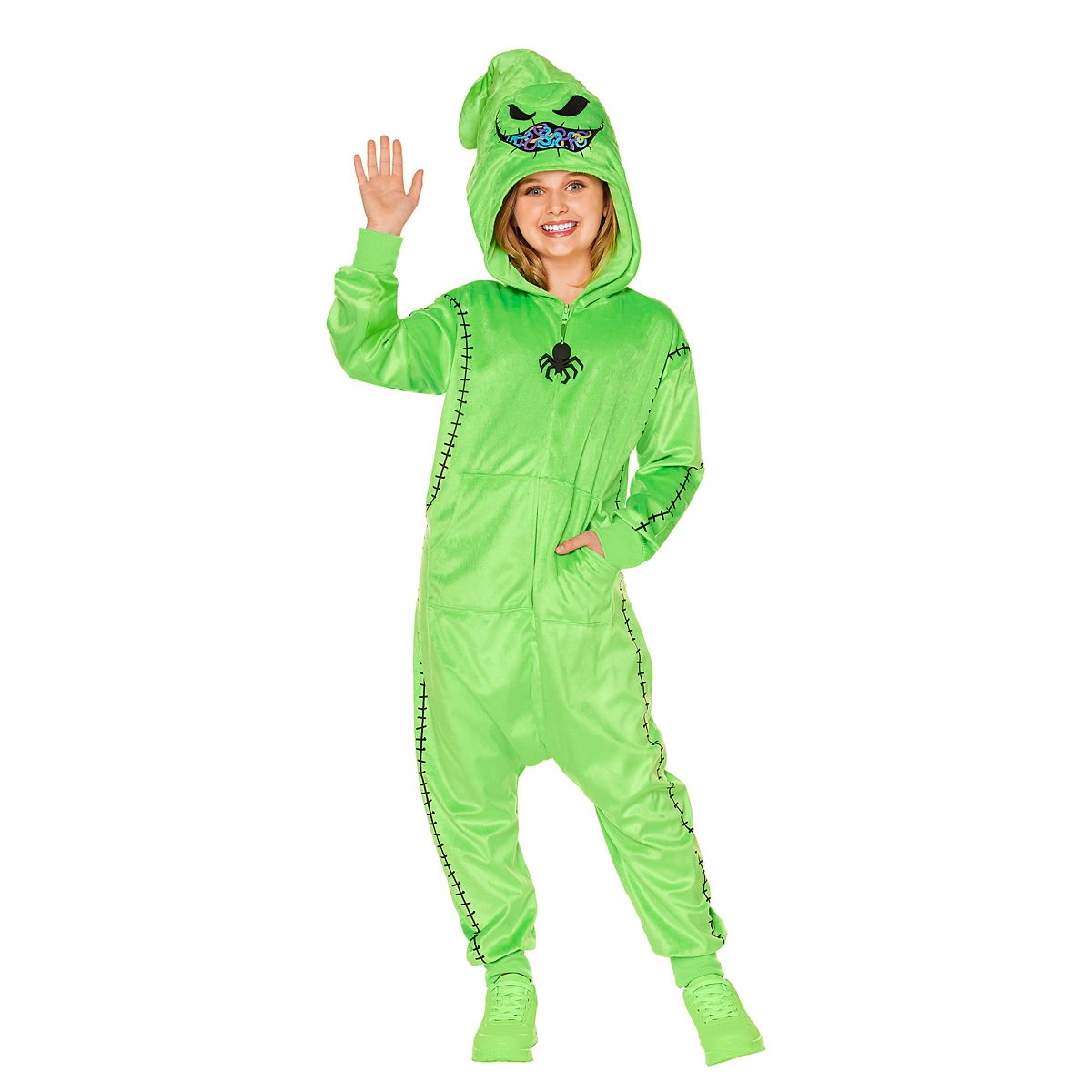 Kids Oogie Boogie Jumpsuit Costume - The Nightmare Before Christmas GREEN