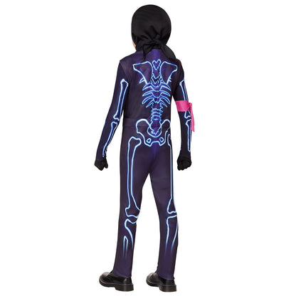 Youth Light-Up Fortnite Party Trooper Costume NEON PURPLE