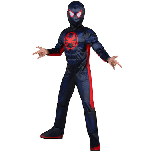 Kids Miles Morales Costume Deluxe - Spider-Man BLACK