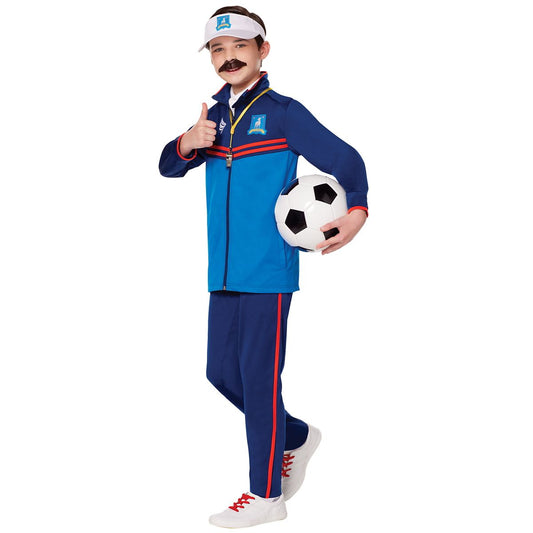 Kids Ted Lasso Costume RED/WHITE/BLUE