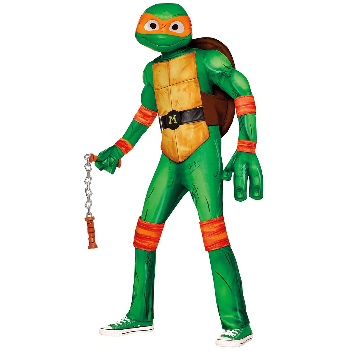 Kids Michaelangelo Costume Deluxe - TMNT Mutant Mayhem GREEN