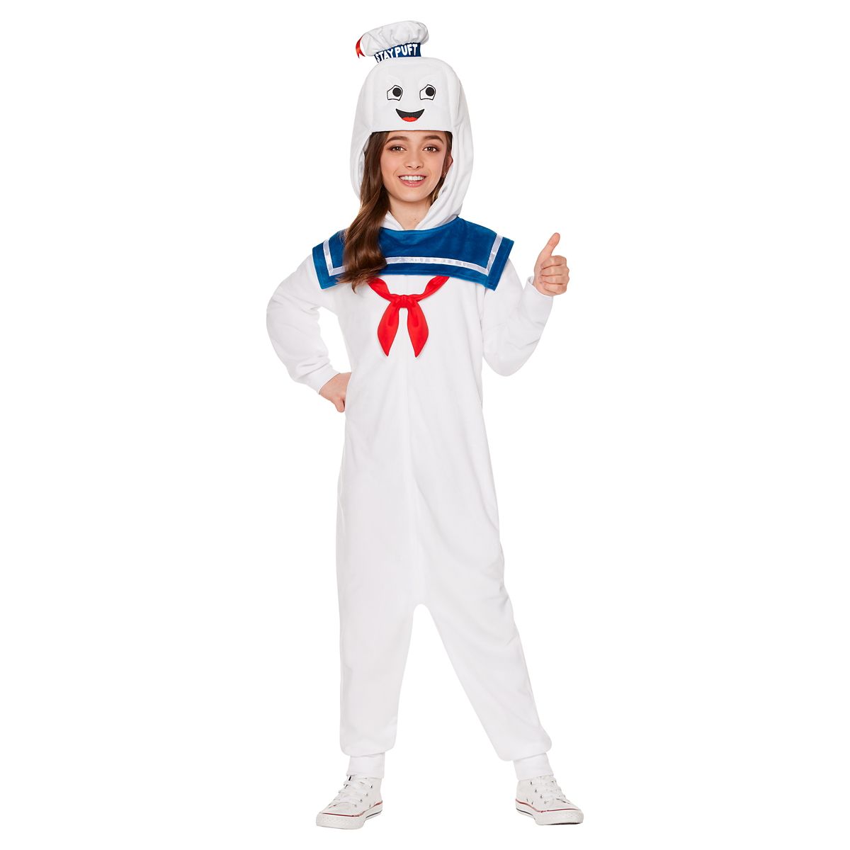 Kids Stay Puft Jumpsuit Costume - Ghostbusters WHITE
