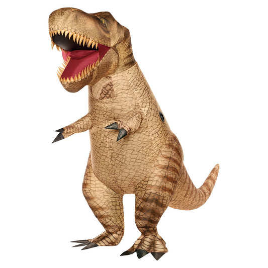 Kids T-Rex Inflatable Costume - Jurassic Park BROWN