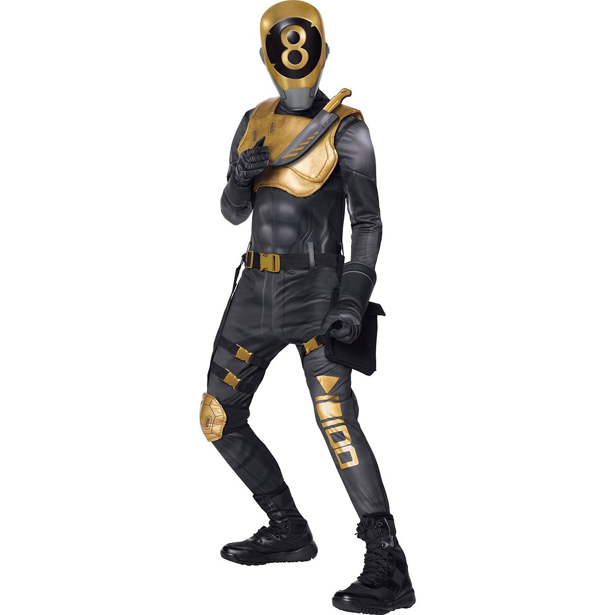 Youth 8-Ball (Gold) Costume - Fortnite BLACK/GOLD