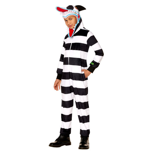 Kids Sandworm Costume - Beetlejuice BLACK AND WHITE