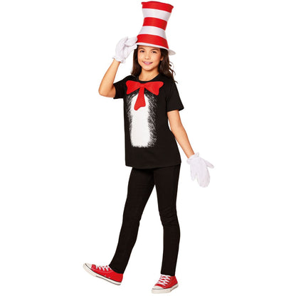 Kids The Cat in the Hat Costume Kit BLACK