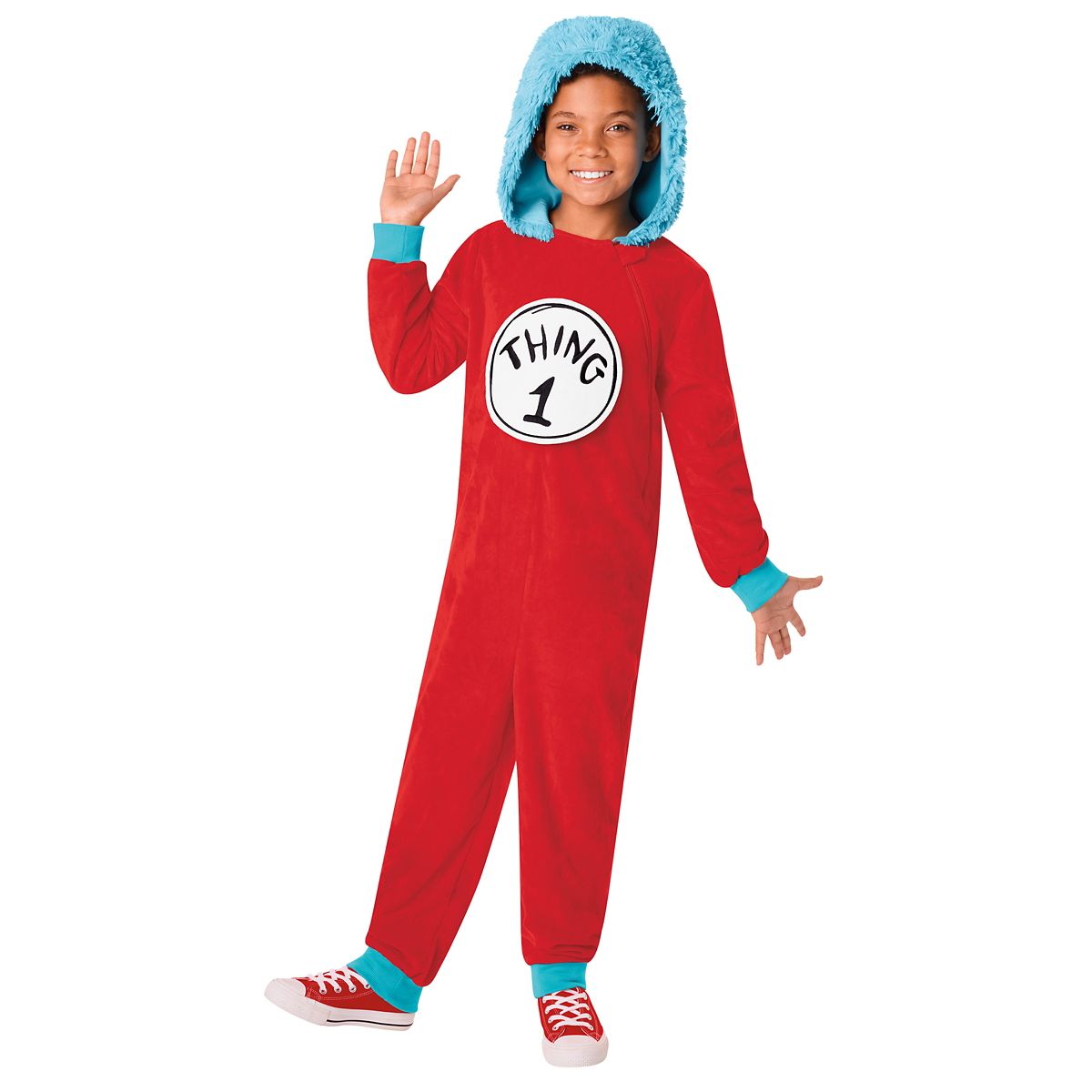 Kids Thing 1 and 2 Jumpsuit Costume - The Cat in the Hat RED