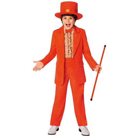 Kids Lloyd Christmas Tuxedo Costume - Dumb and Dumber ORANGE