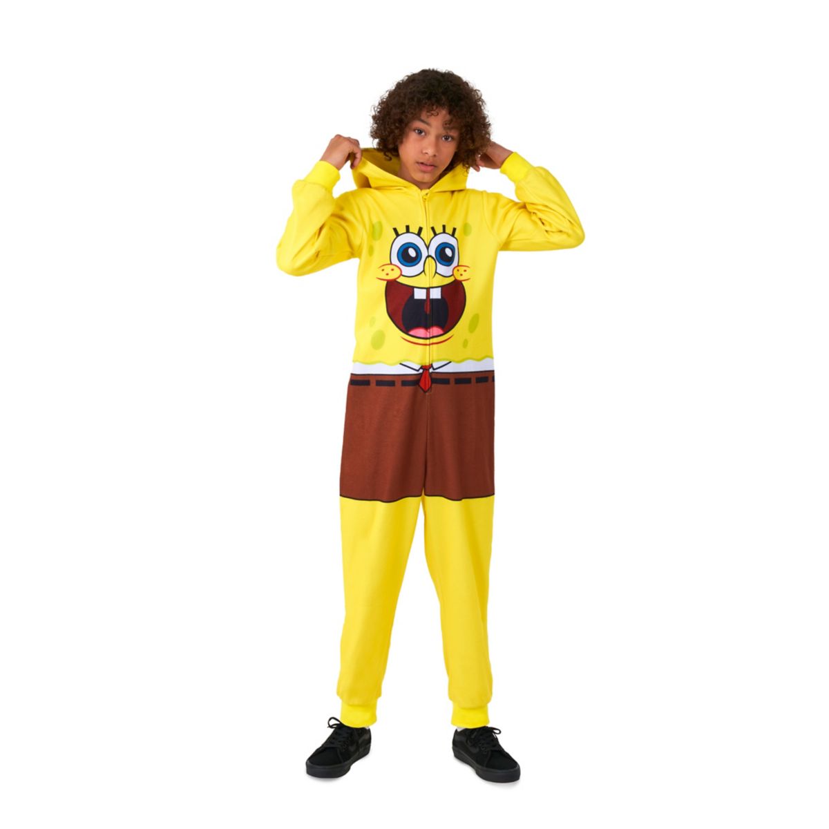 Kids SpongeBob SquarePants Hooded Jumpsuit YELLOW