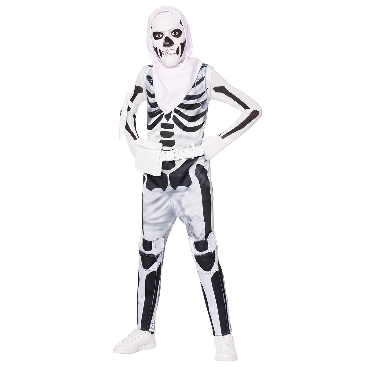 Youth Skull Trooper (Inverted) Costume – Fortnite WHITE