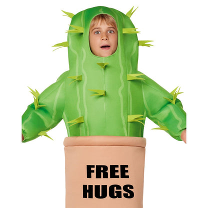 Kids Free Hugs Cactus Costume GREEN