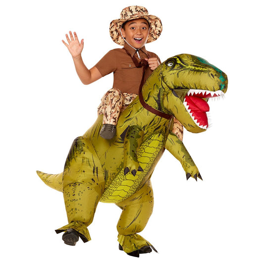 Kids Dino Ride-Along Costume GREEN