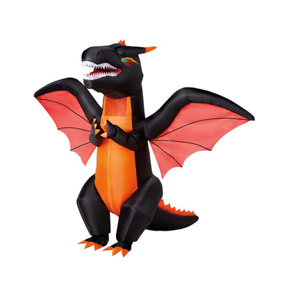 Kids Fire Dragon Inflatable Costume BLACK/RED/ORANGE