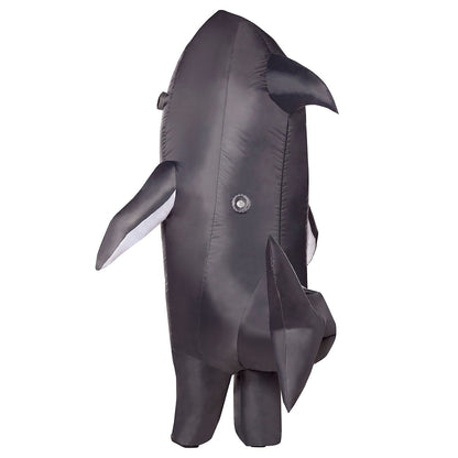 Kids -  Shark Inflatable Costume GREY / BLUE