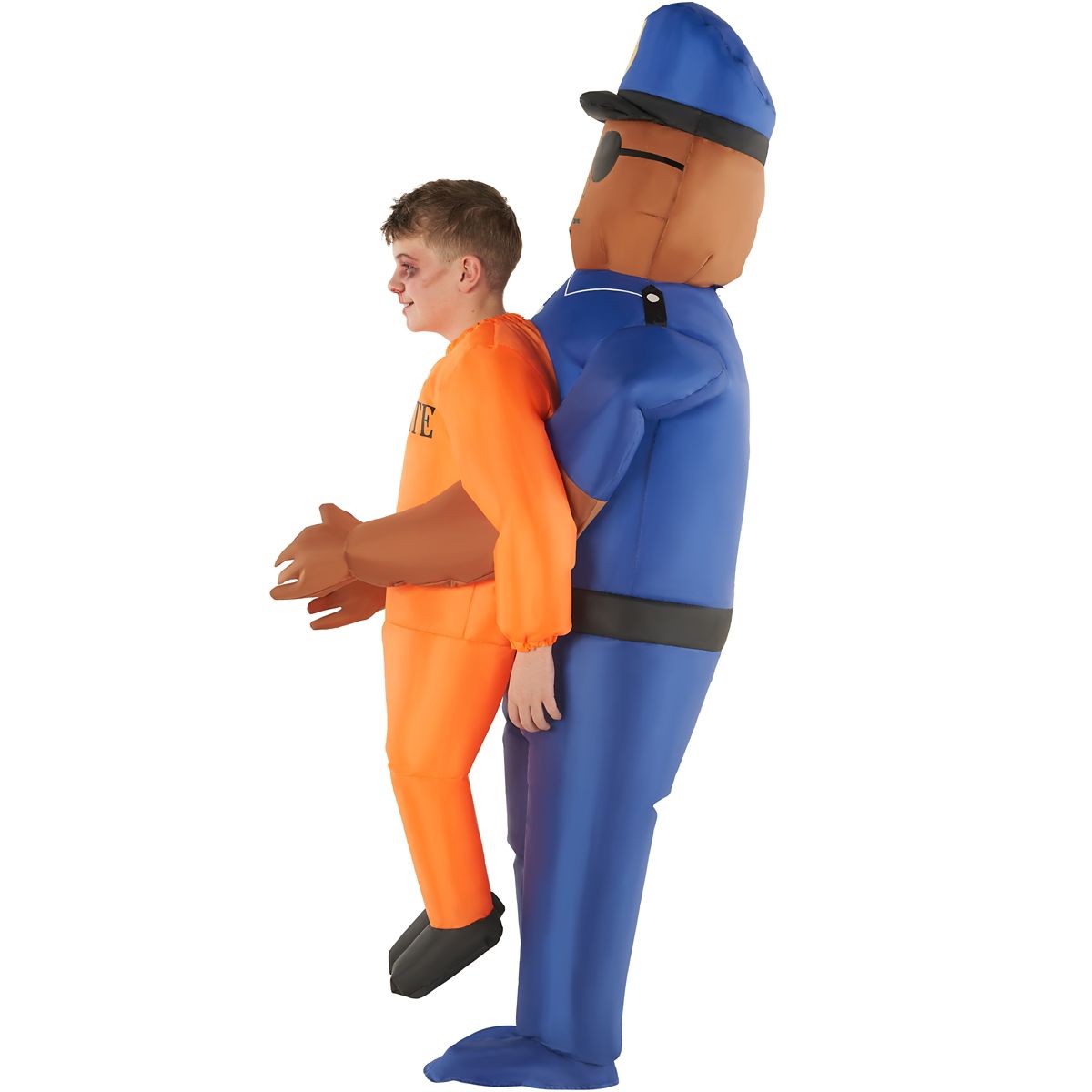 Kids Police and Inmate Inflatable Costume BLUE