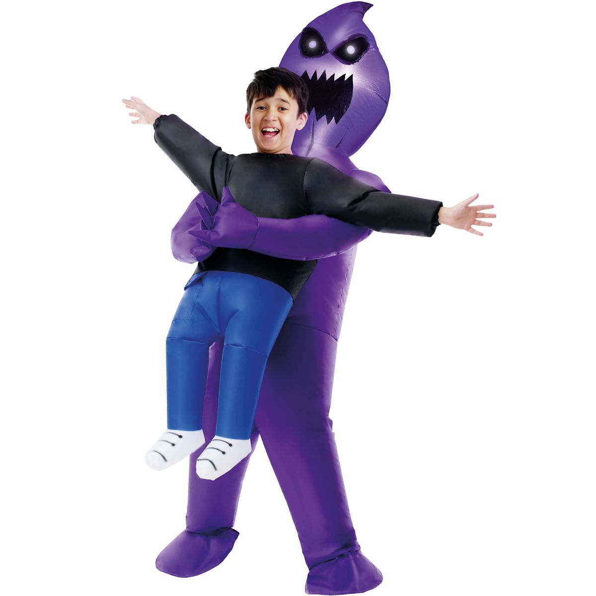 Kids Light-Up Purple Ghoul Pick-Me-Up Inflatable Costume PURPLE