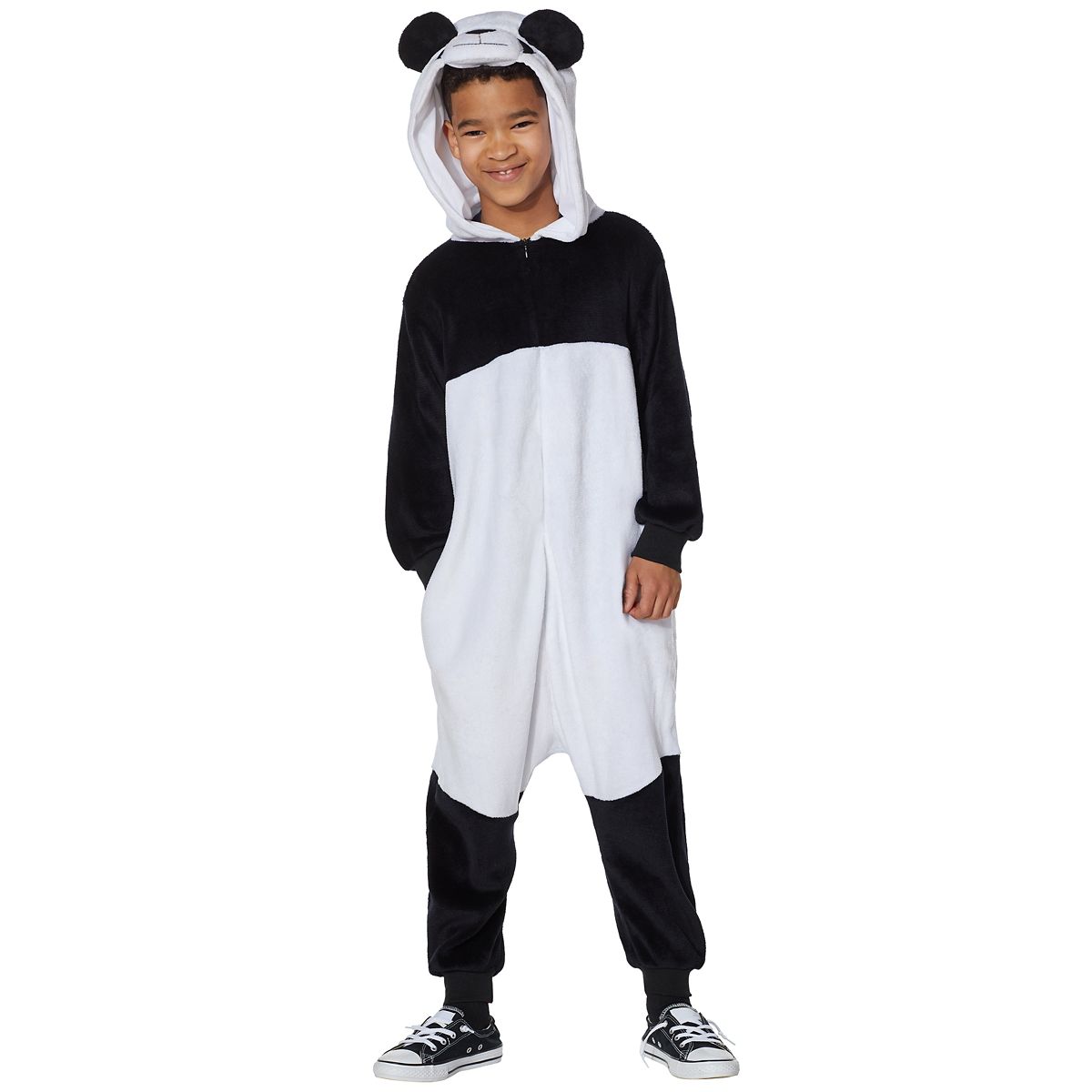 Kids Panda One-Piece Costume BLACK AND WHITE