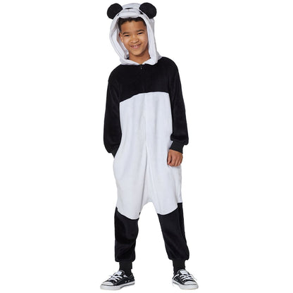 Kids Panda One-Piece Costume BLACK AND WHITE
