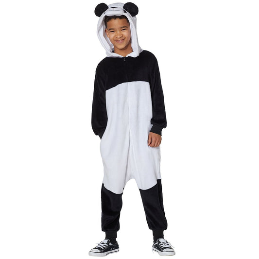 Kids Panda One-Piece Costume BLACK AND WHITE