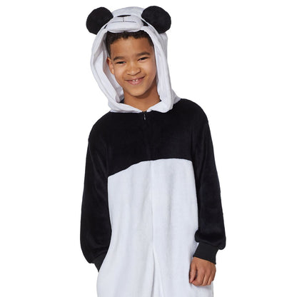 Kids Panda One-Piece Costume BLACK AND WHITE