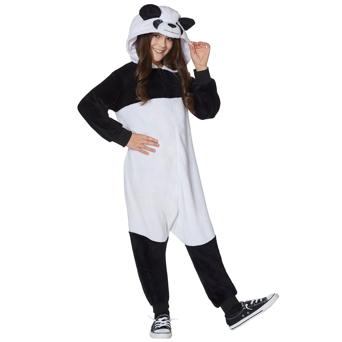 Kids Panda One-Piece Costume BLACK AND WHITE