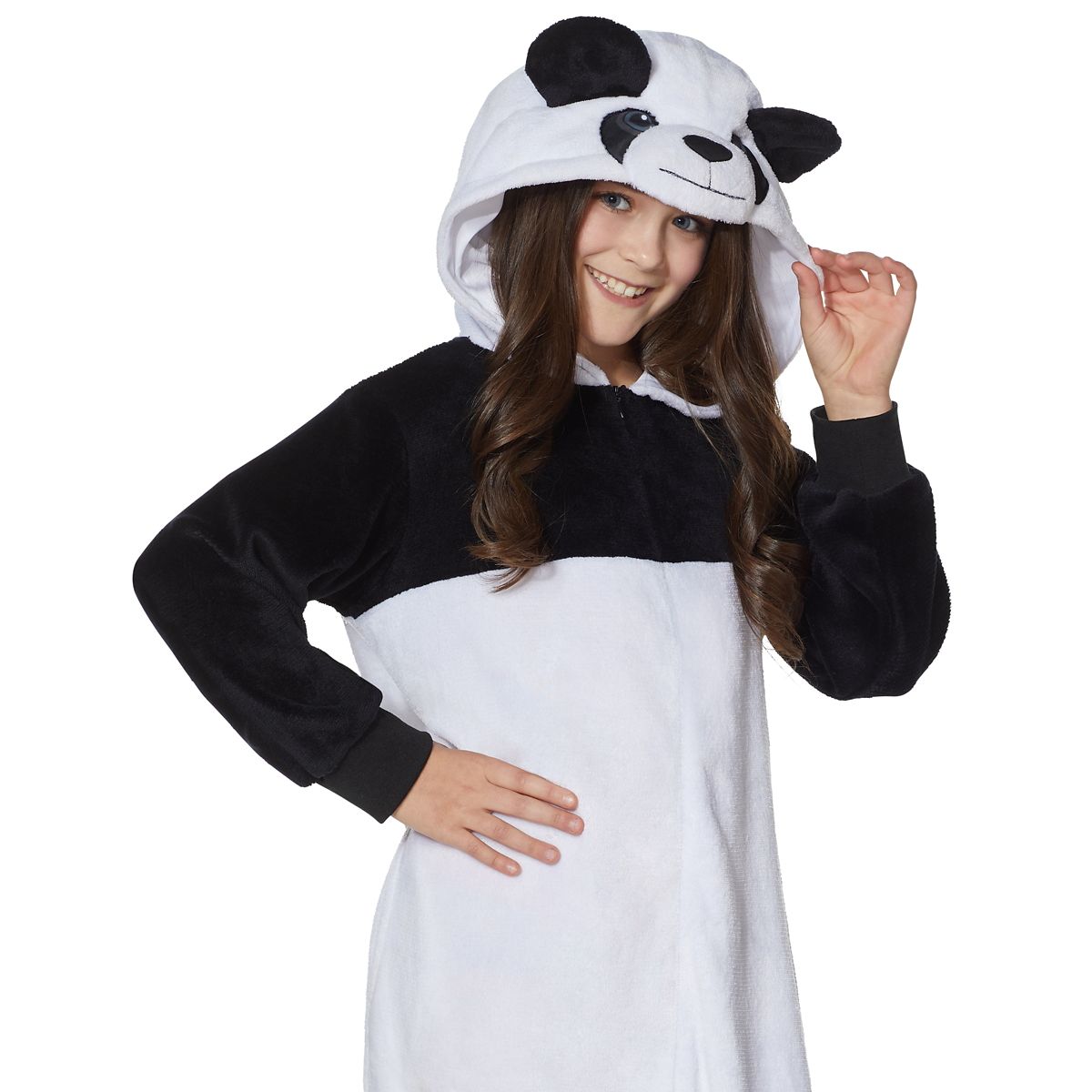Kids Panda One-Piece Costume BLACK AND WHITE