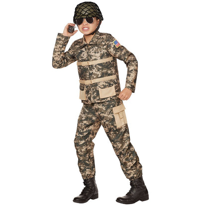 Kids Military Soldier Costume GREEN