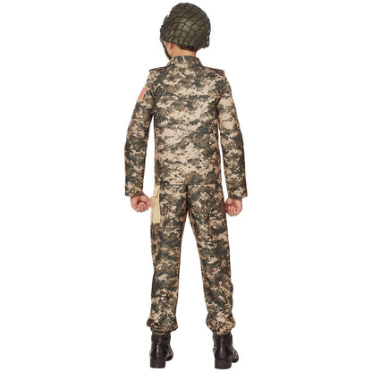 Kids Military Soldier Costume GREEN